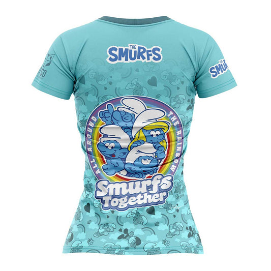 Women's short-sleeved shirt - Smurfs Rainbow