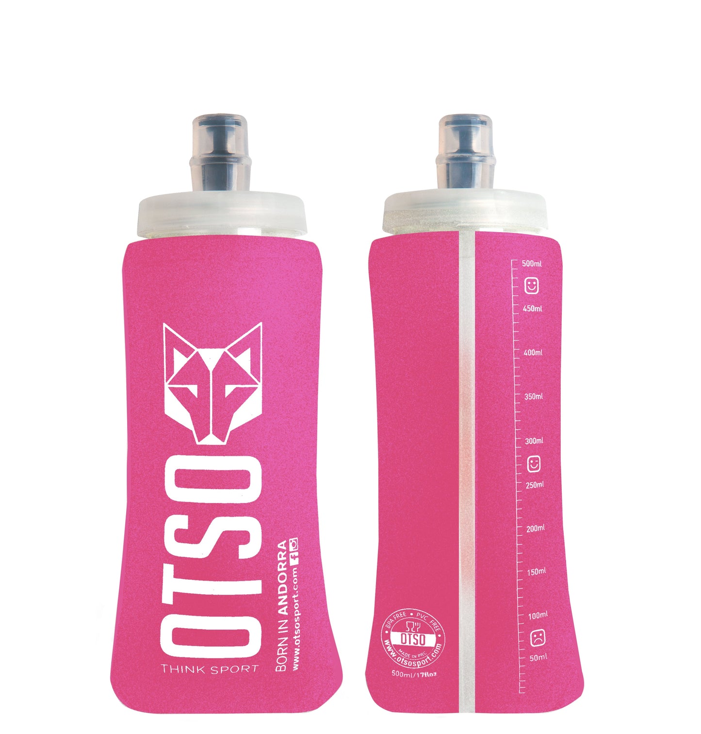 Flask 500ml Big Cap - Fluo Pink
