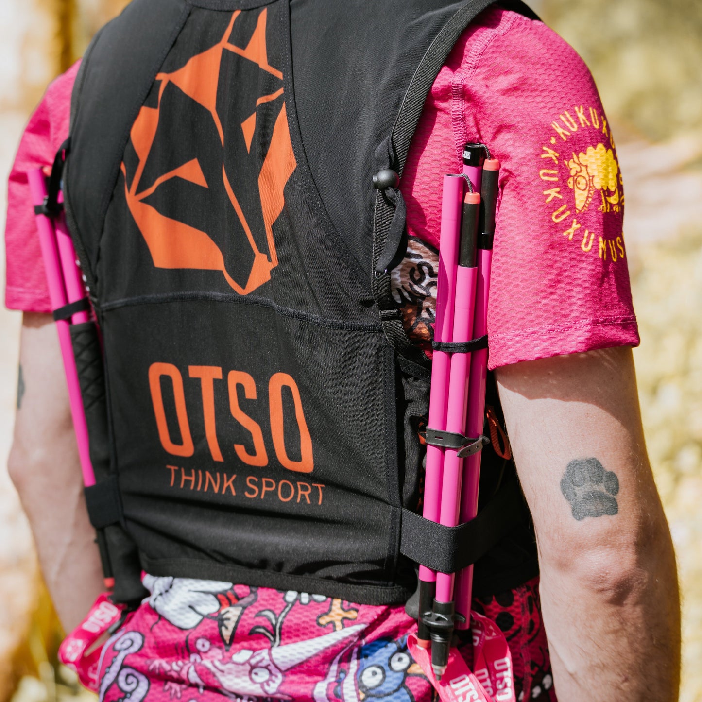 Bâtons trail ultralégers - Rose