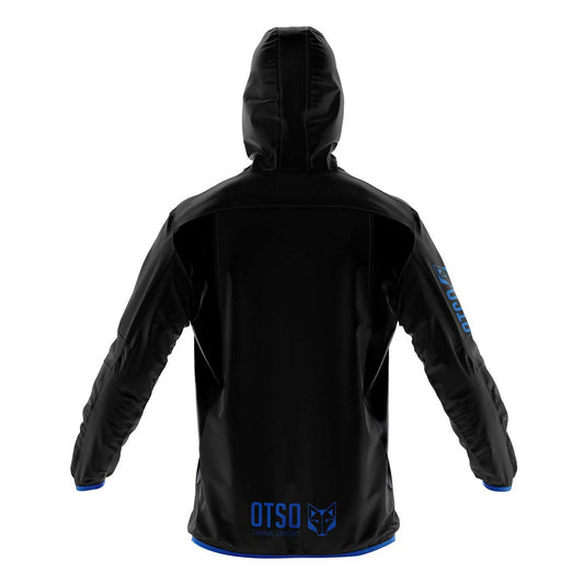 Waterproof Coat - Black & Royal Blue