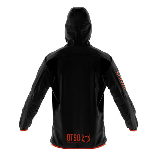 Giacca Impermeabile - Nero e Arancione Fluo