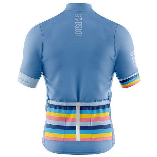 Maglia da ciclismo uomo - Righe Blu Acciaio (Outlet)