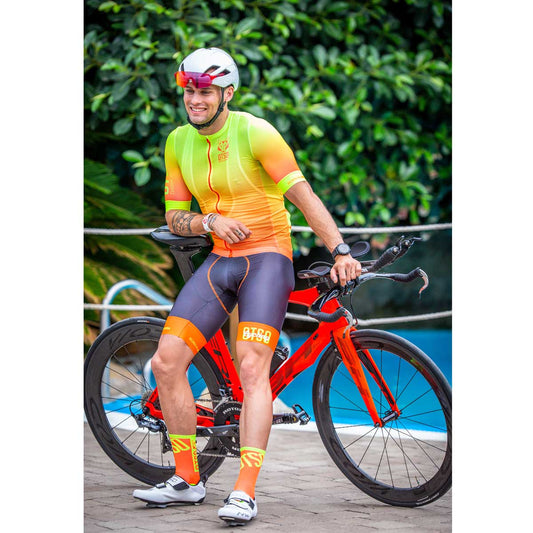 Men's Cycling Shorts - Bright Orange (Clearance)