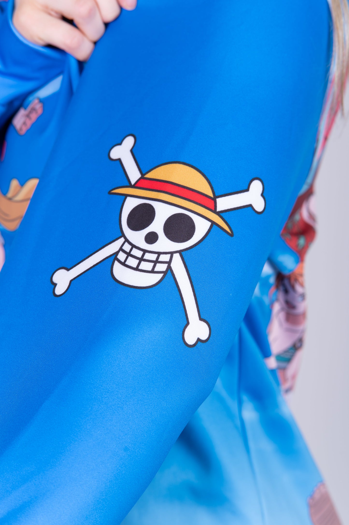 Hooded sweatshirt - One-piece Fishman Luffy and the crew blue