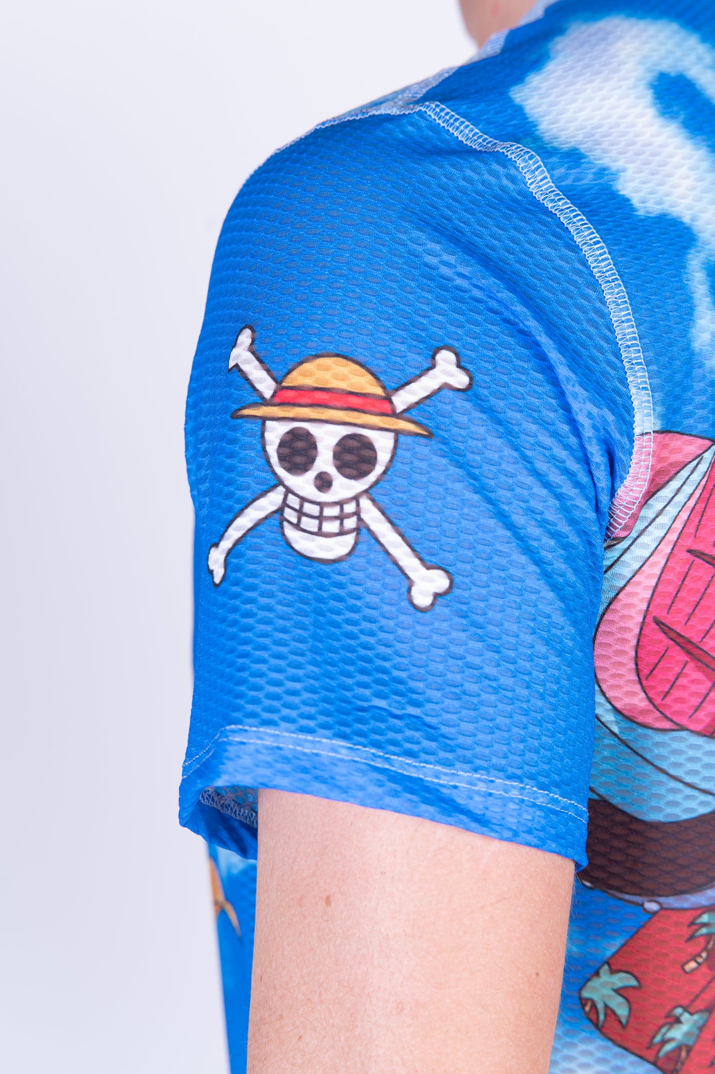 T-Shirt Homme manches courtes - One piece fishman luffy and the crew blue