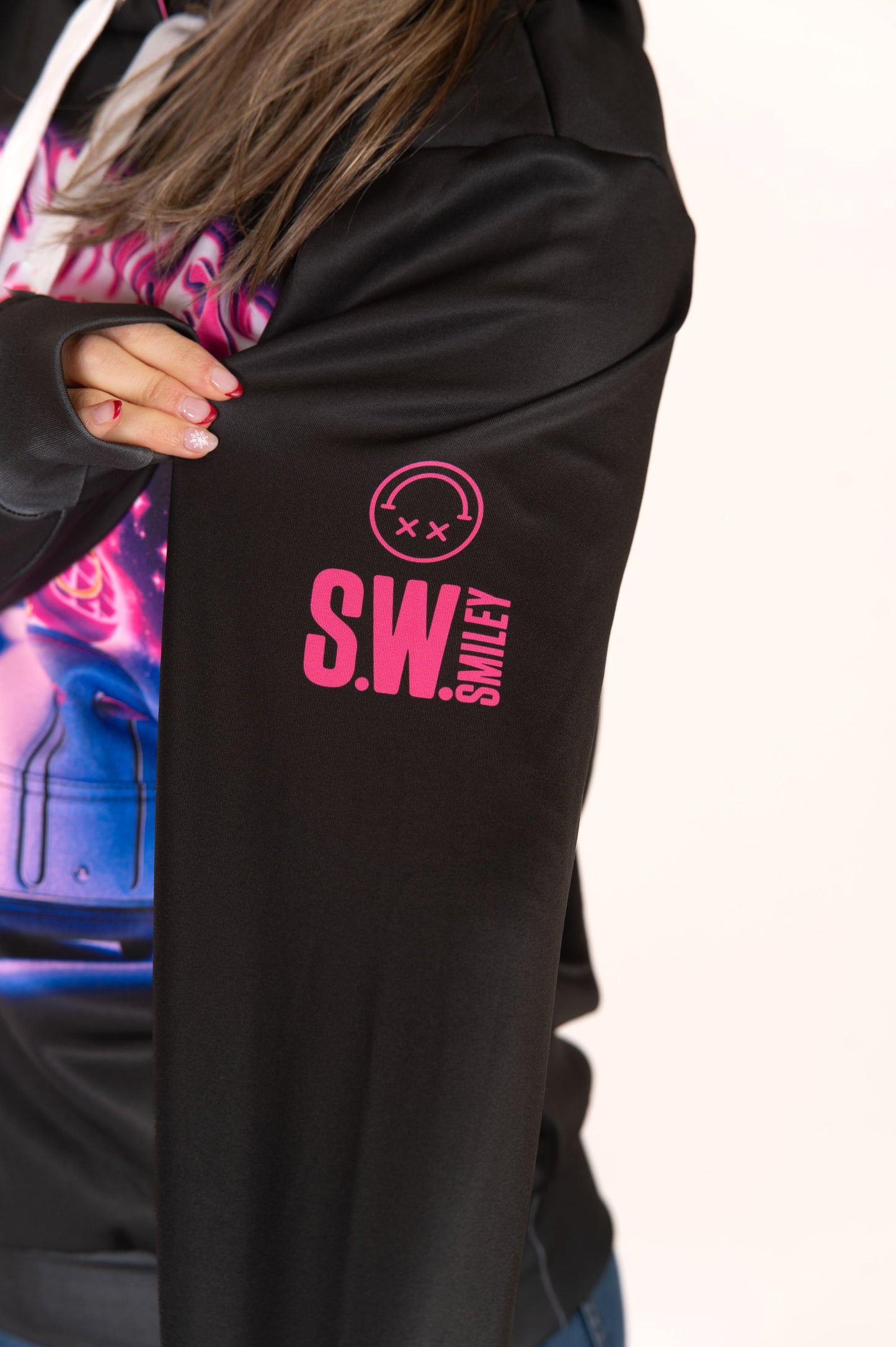 Kapuzensweatshirt - S.W.Smiley Betonleinwand Toaster