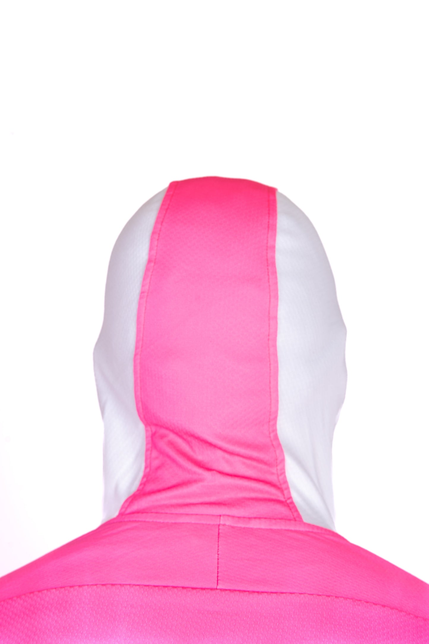 Unisex-Sportkapuzenpullover - Leuchtendes Pink und Weiß