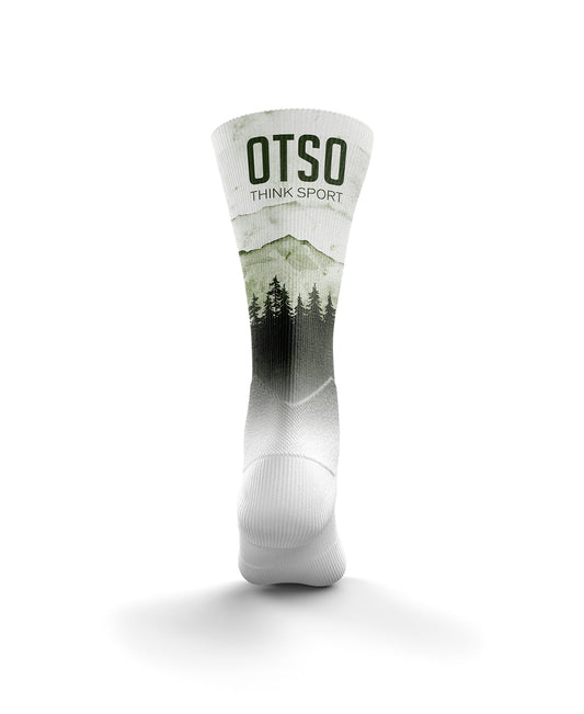 Embroidered Socks - Green Forest