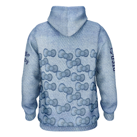 Felpa con cappuccio - Hello Kitty in denim