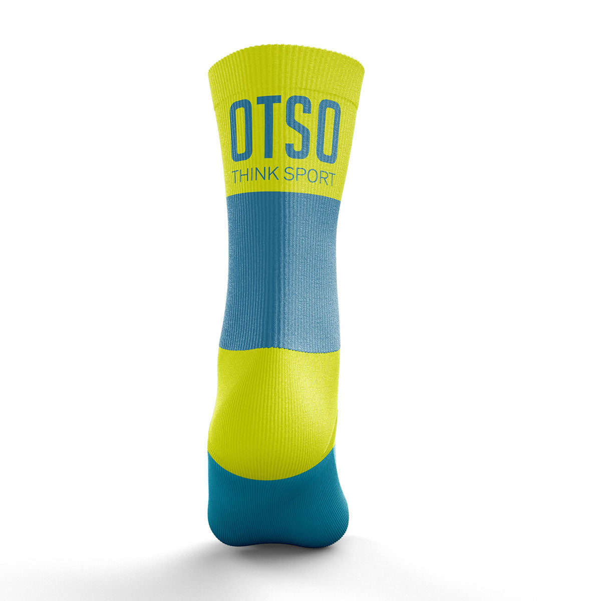 Multisport-Socken halblang - Hellblau & Leuchtgelb