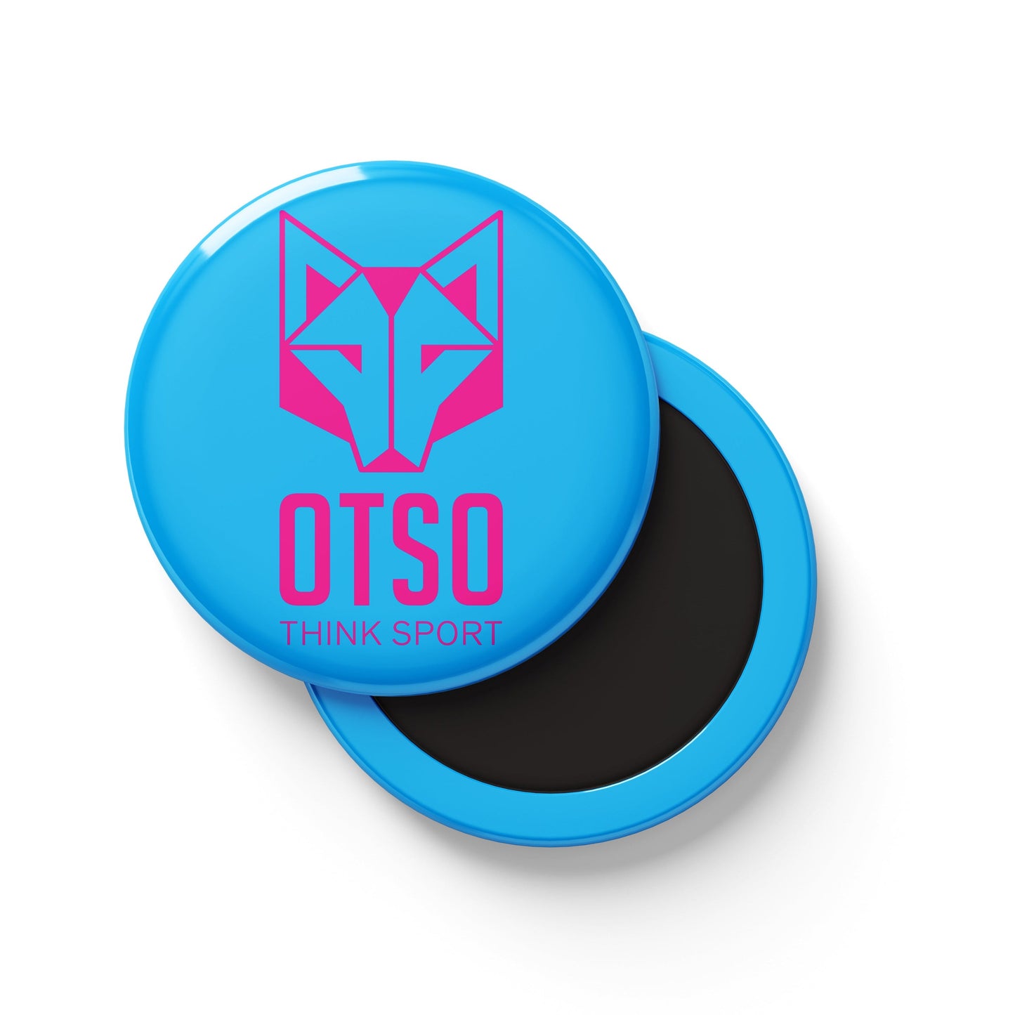 Bib number magnets - Light Blue & Fluorescent Pink