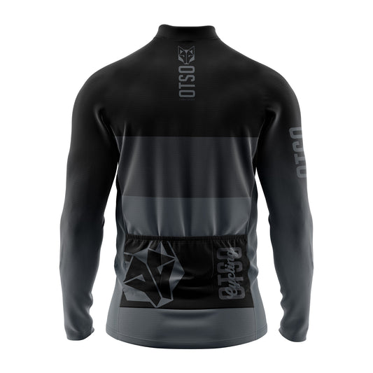 Maglia da ciclismo a maniche lunghe invernale Uomo - Nero
