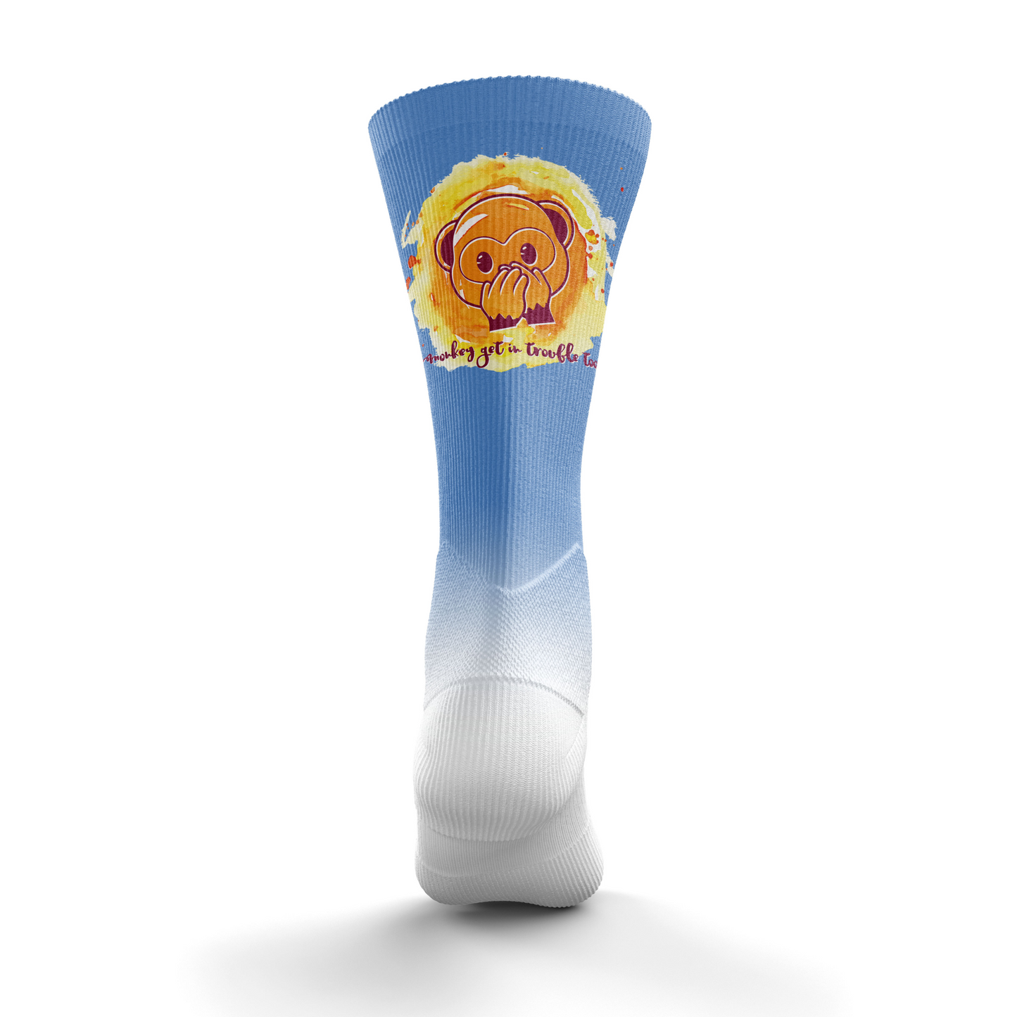 Veredelte Socken - Emoji Affe Sieht