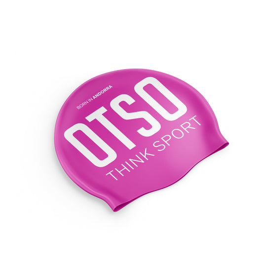Swimming cap - Bright Pink & White