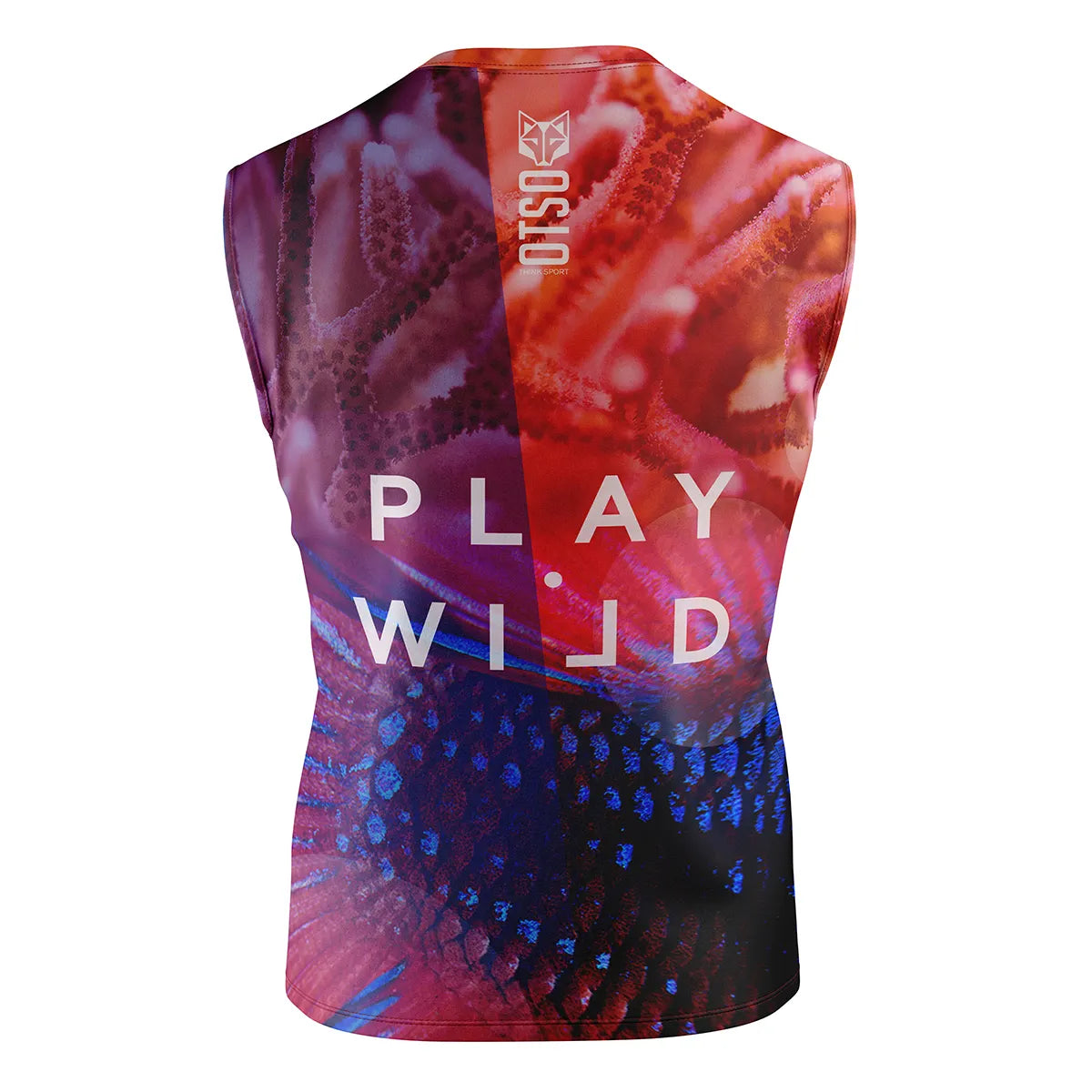 Herren-Ärmelloses Padel-Shirt – Koralle