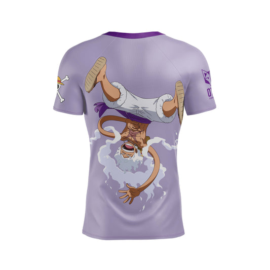 Maglietta uomo maniche corte - One Piece Egghead Luffy Gear5 viola