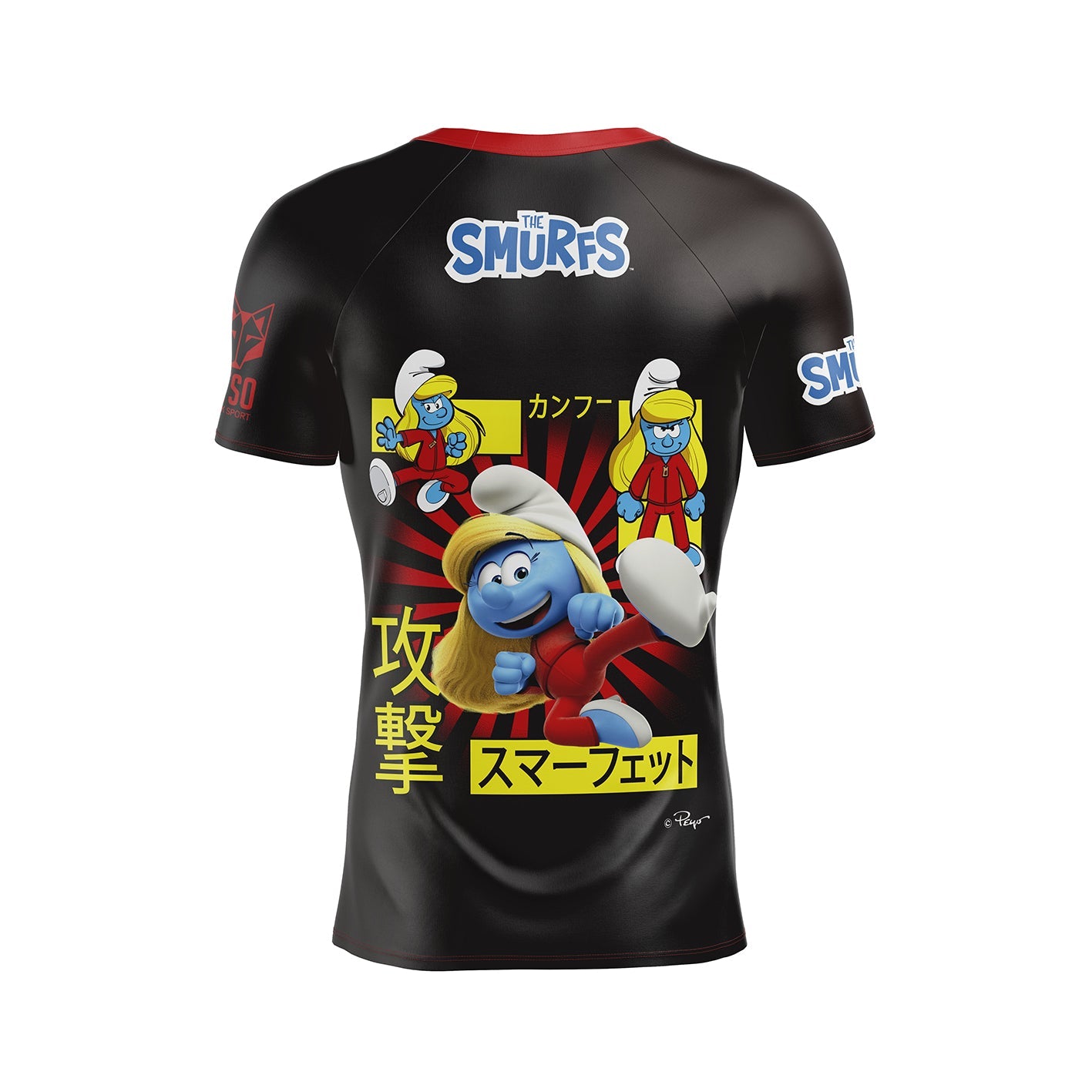 T-Shirt Homme manches courtes - Smurfs Manga Black (Outlet)