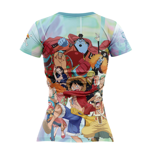 Maglietta donna maniche corte - One Piece Fishman Luffy e la ciurma verde