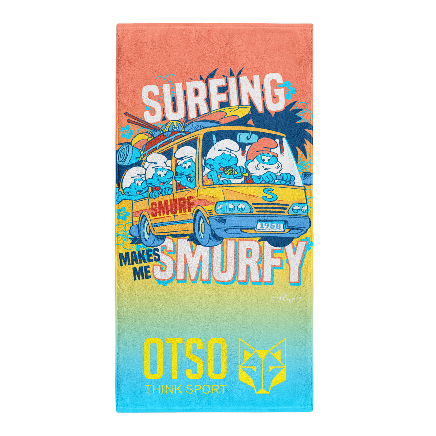 Serviette microfibre - Smurfs Smurfing Men