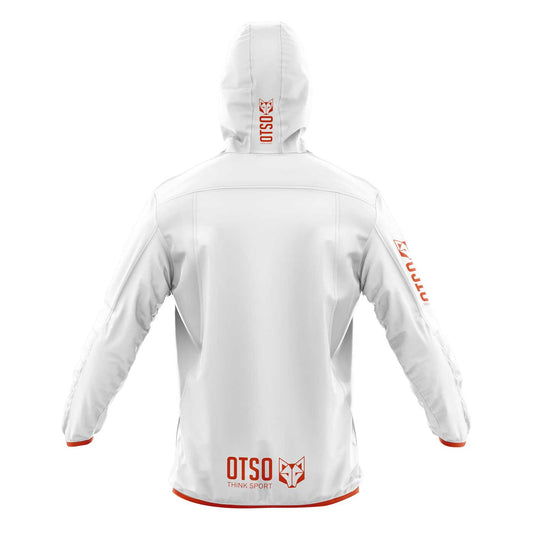 Giacca Impermeabile - Bianco e Arancione Fluorescente