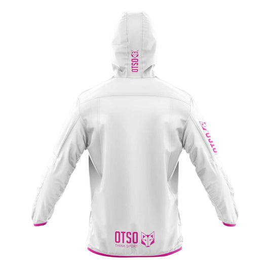 Giacca Impermeabile - Bianco e Rosa Fluo