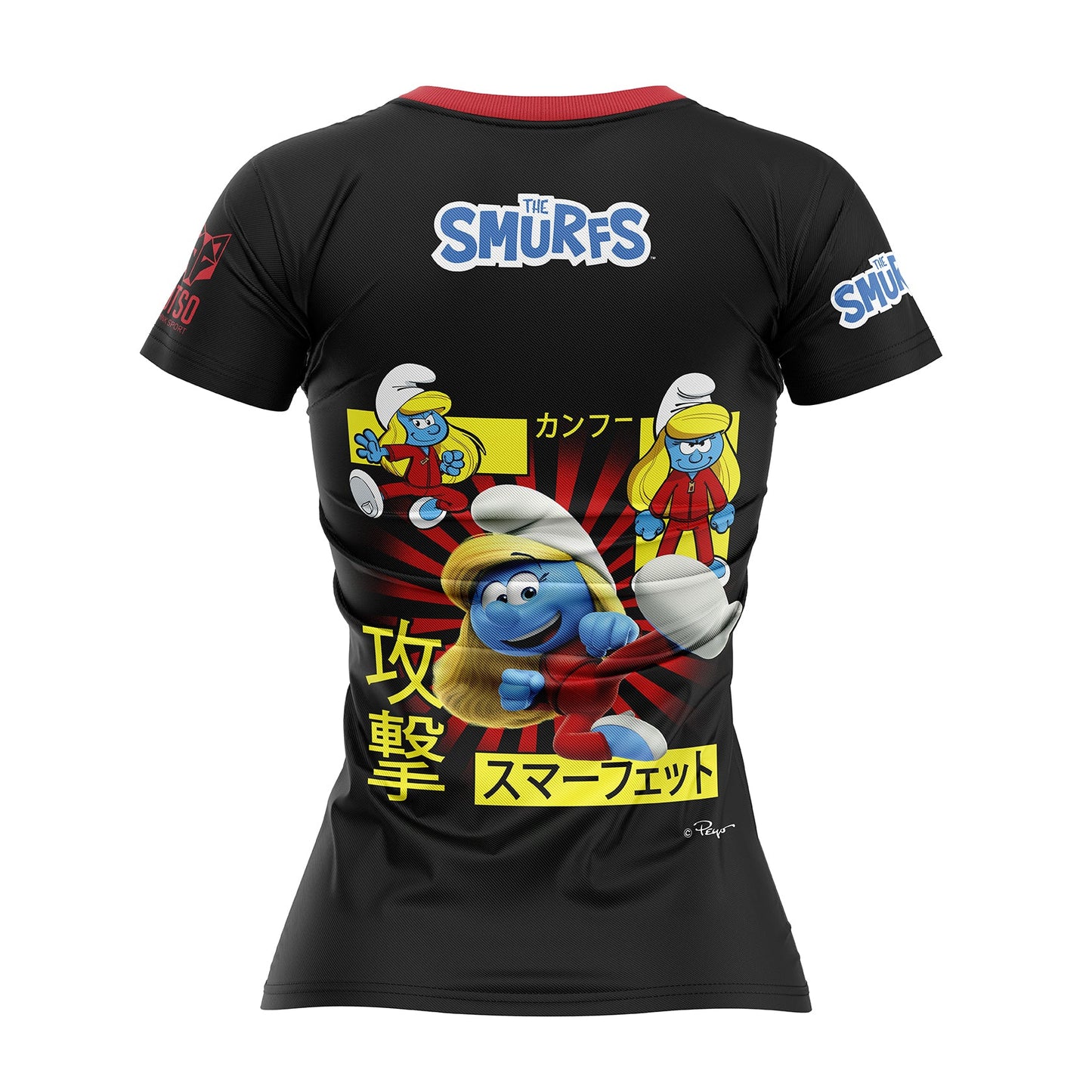 T-shirt Femme manches courtes - Smurfs Manga Black (Outlet)