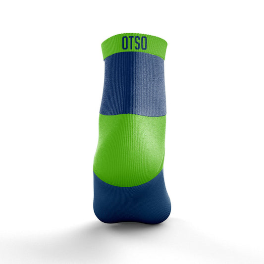 Low Multisport Socks - Electric Blue & Fluorescent Green
