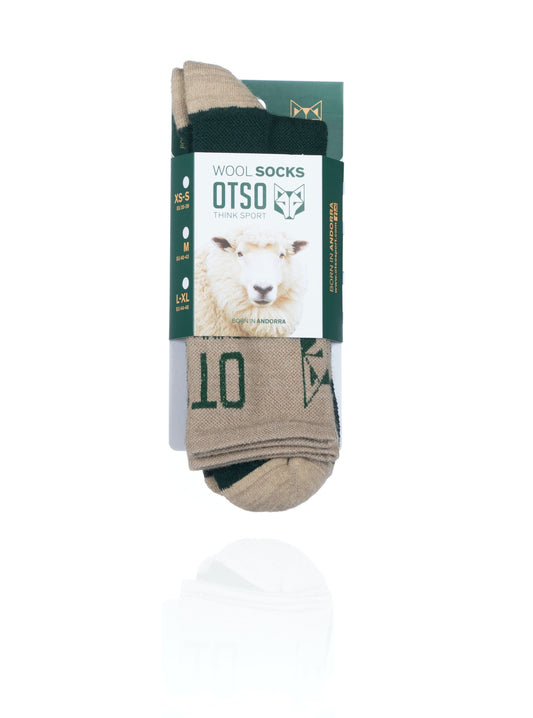 Merino Wool Socks - Green Leaf