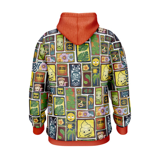 Hooded Sweatshirt - Face Symbol Portrait