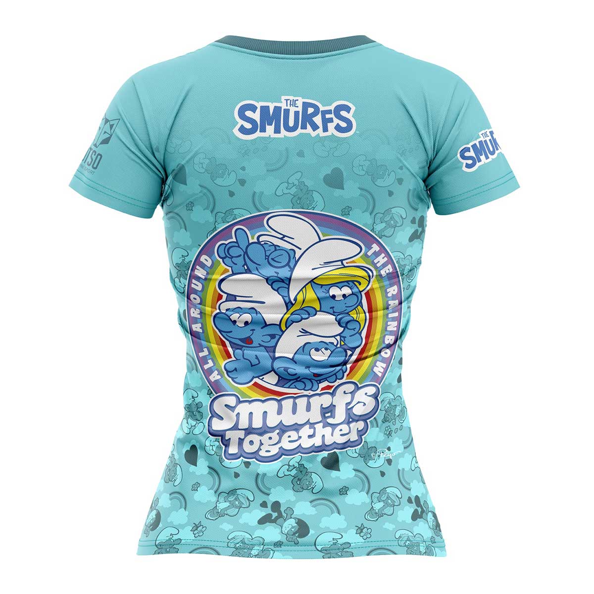 Women's short-sleeved shirt - Smurfs Rainbow