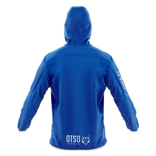 Giacca Impermeabile - Blu Elettrico e Bianco
