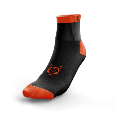 Low Multisport Socks - Black & Bright Orange