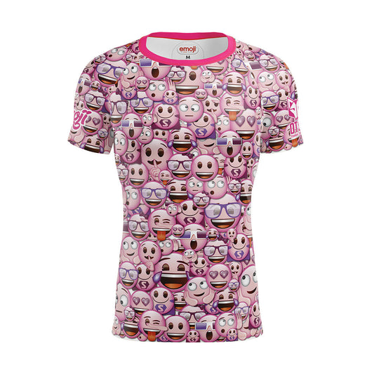 Maglietta uomo maniche corte - Emoji classica rosa
