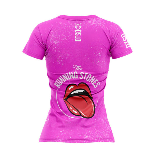 Maglietta donna maniche corte - Pietre da corsa rosa