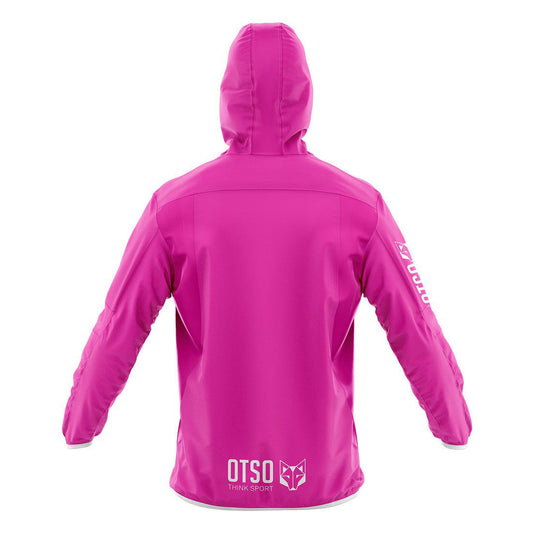 Giacca Impermeabile - Rosa Fluorescente e Bianco