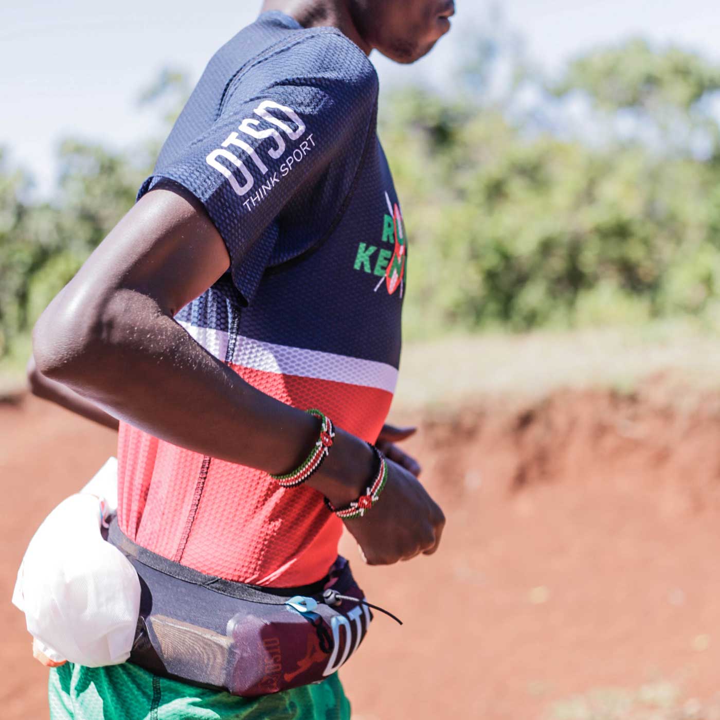 Ceinture de running unisex - Black & Orange