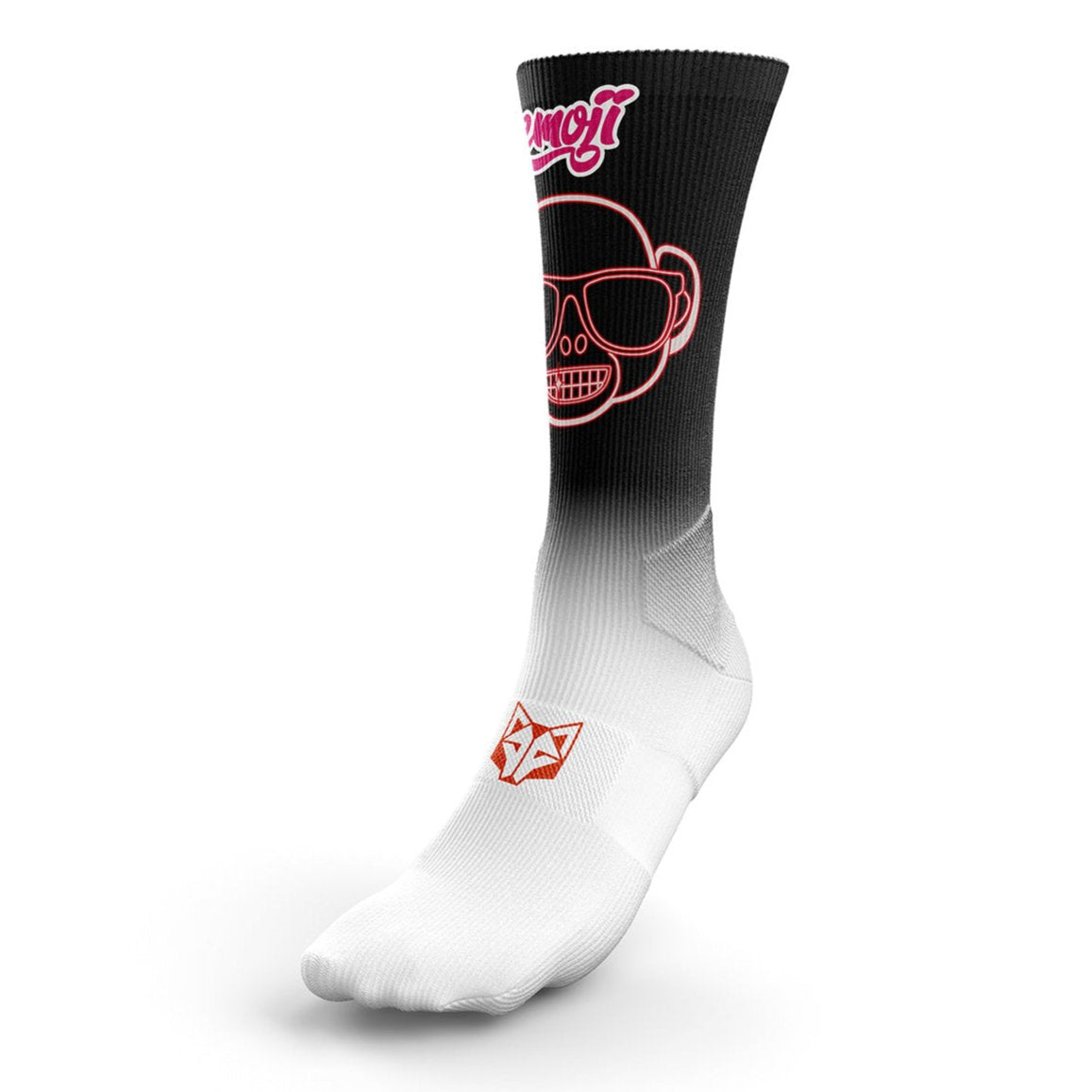 Veredelte Socken - Emoji Affe Neon