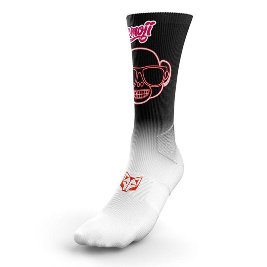 Sublimated Socks - Neon Monkey Emoji