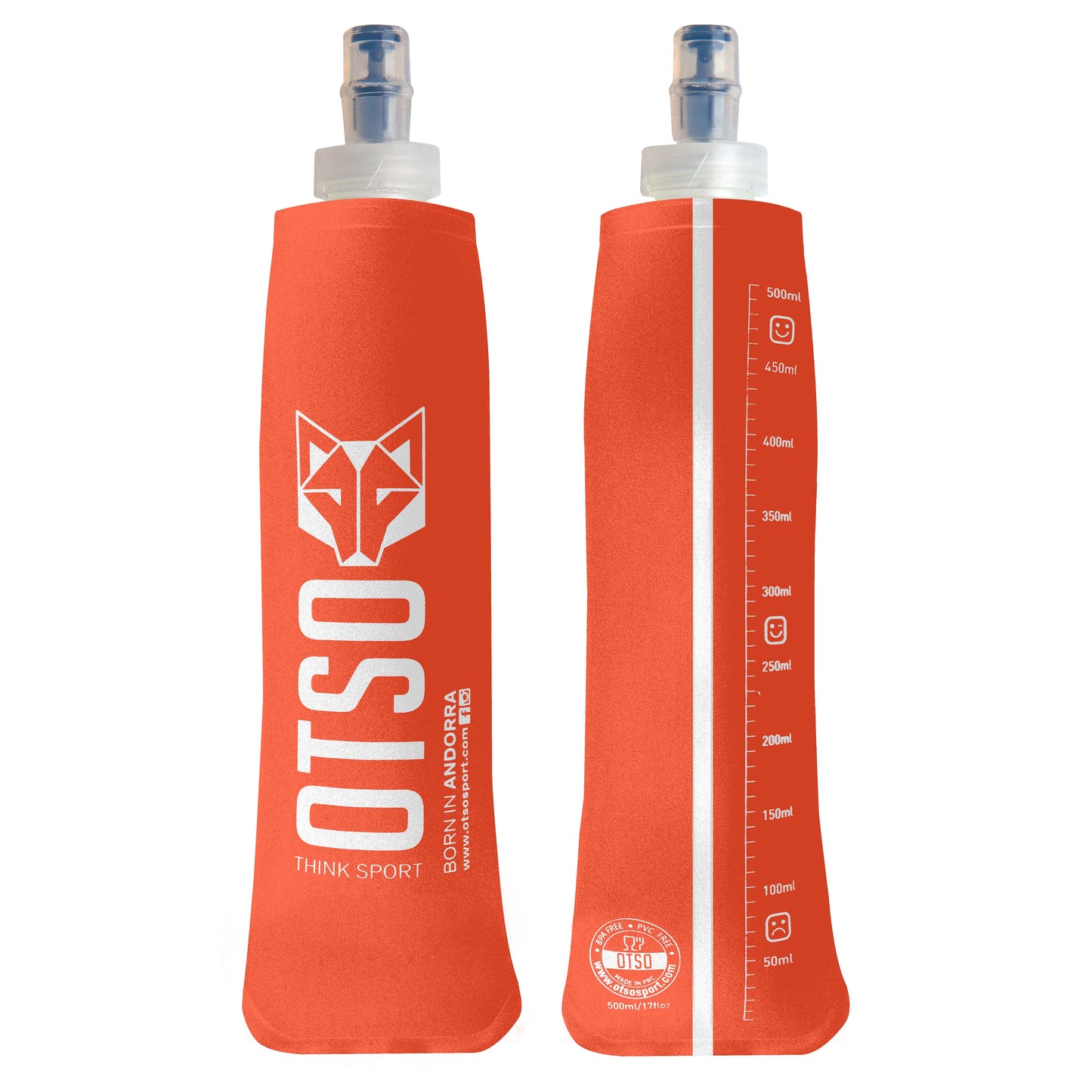 Flask 500ml Small Cap - Naranja