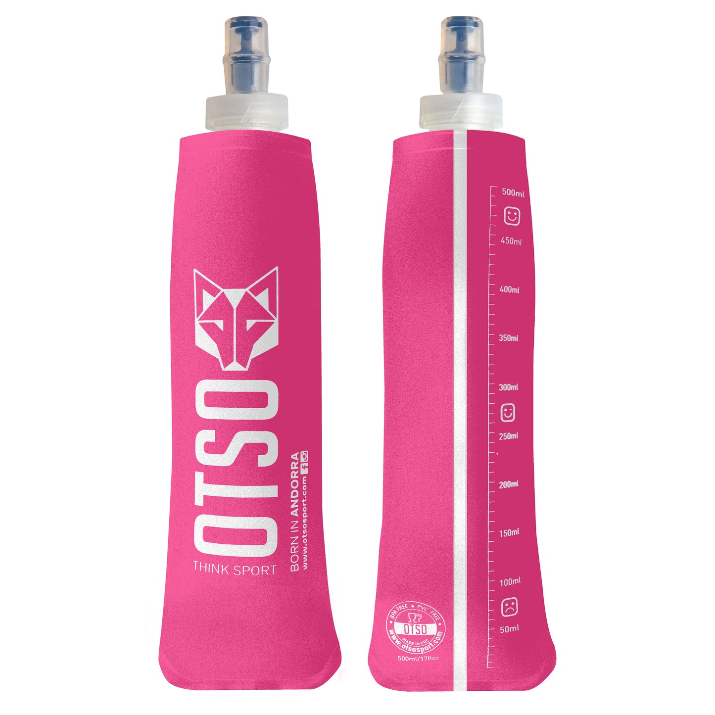Flask 500ml Small Cap - Fluo Pink