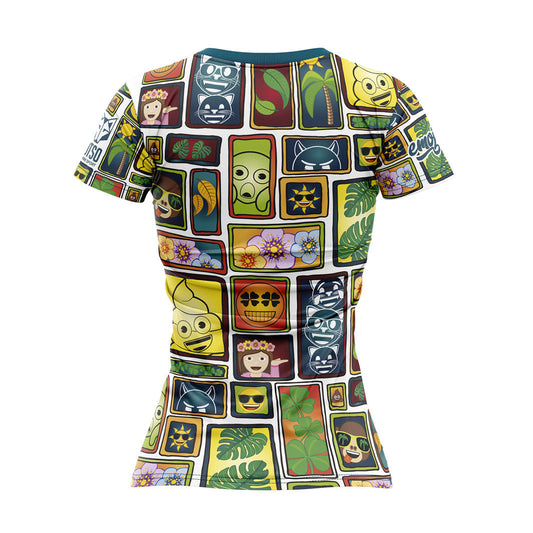 Maglietta donna maniche corte - Ritratto Emoji