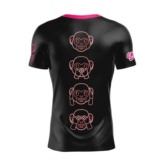 Maglietta uomo maniche corte - Scimmia Emoji Neon