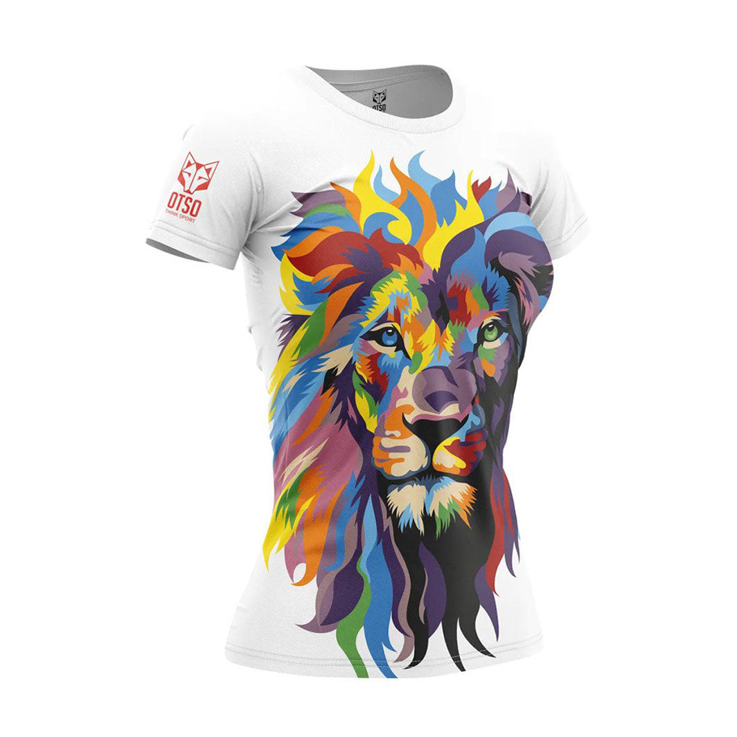 Damen-T-Shirt mit kurzen Ärmeln – Sei ein Löwe