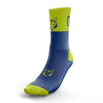 Chaussettes Multisport mi-haute - Electric Blue & Fluo Yellow