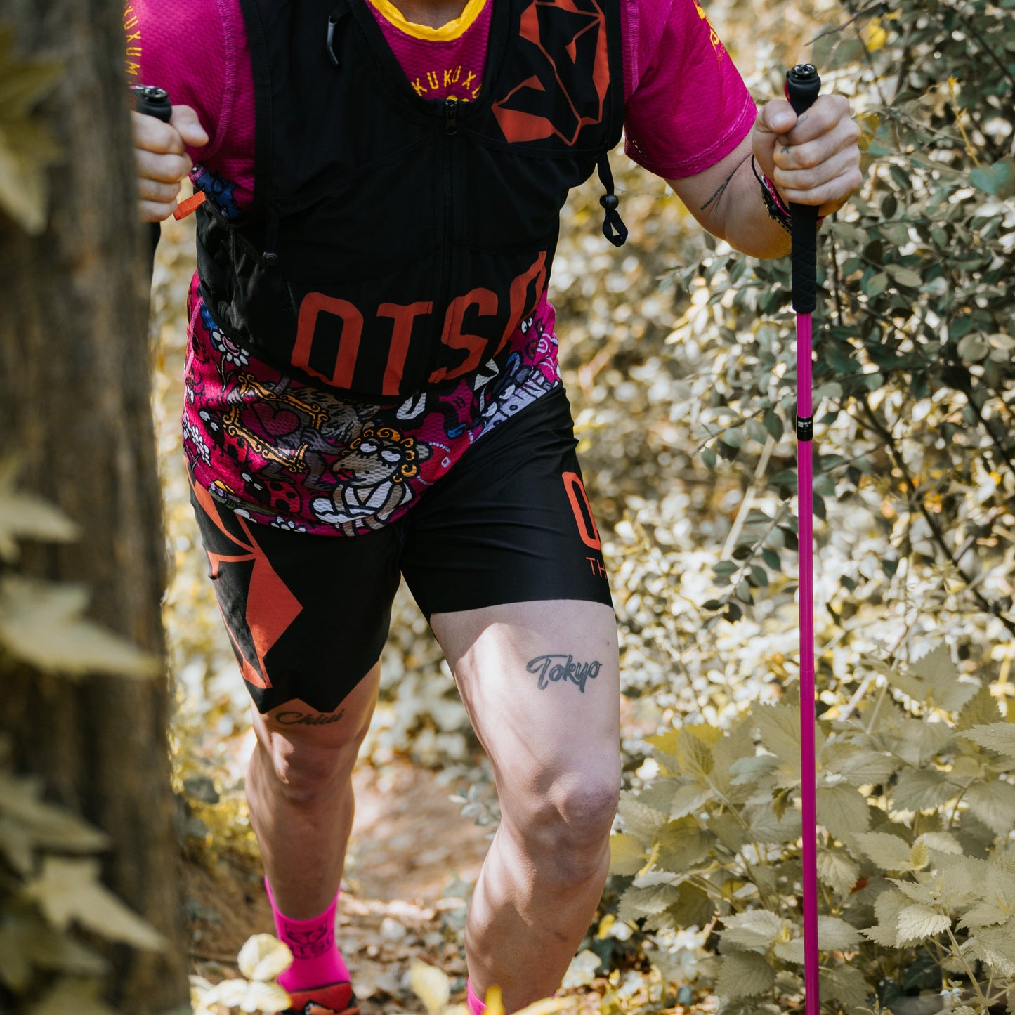 Bâtons trail ultralégers - Rose
