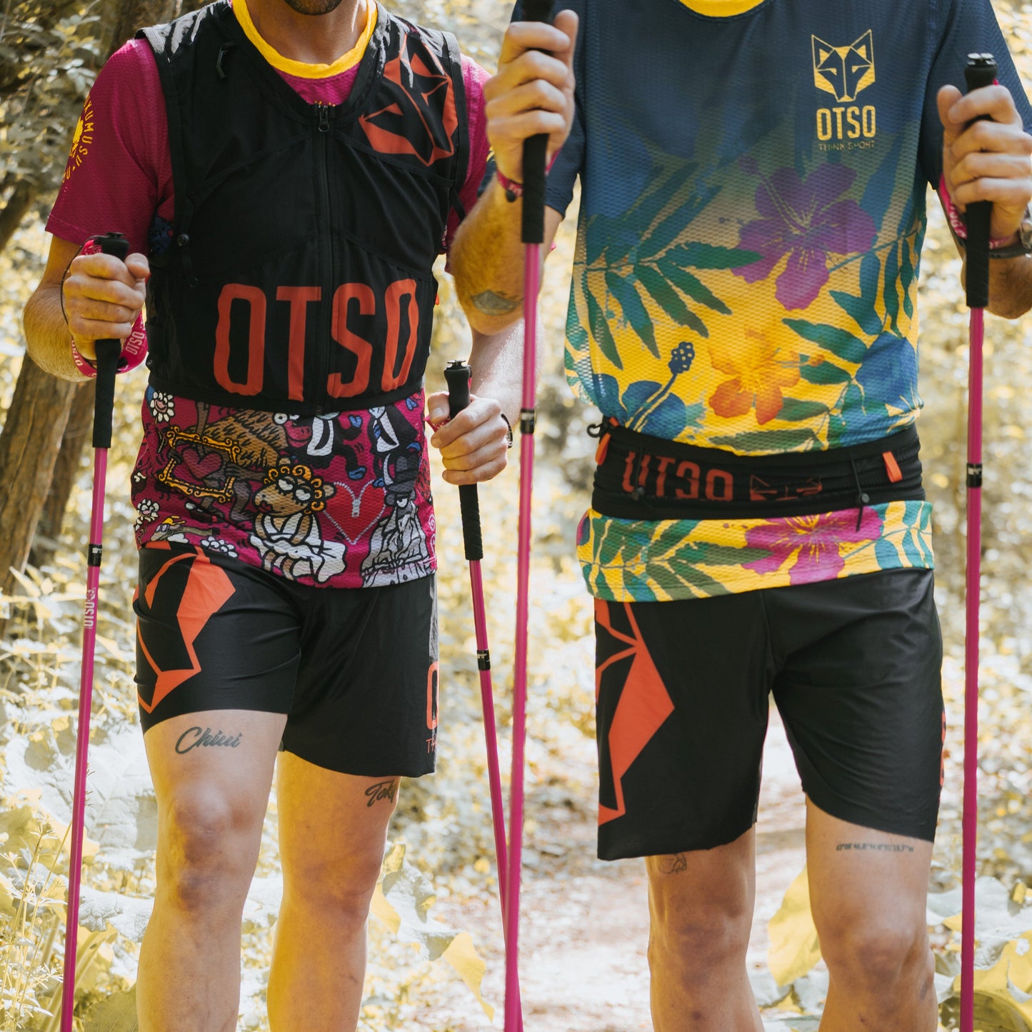 Bâtons trail ultralégers - Rose