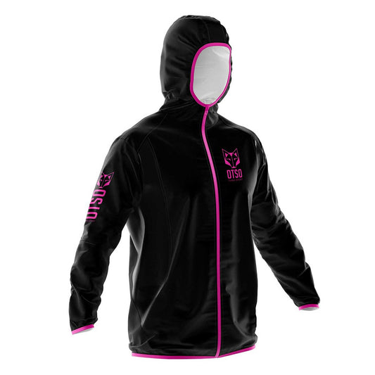 Waterproof Jacket - Black & Fluo Pink
