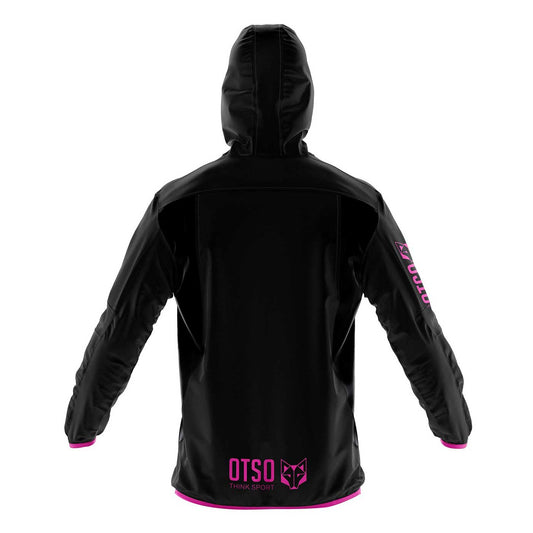 Giacca Impermeabile - Nero e Rosa Fluo