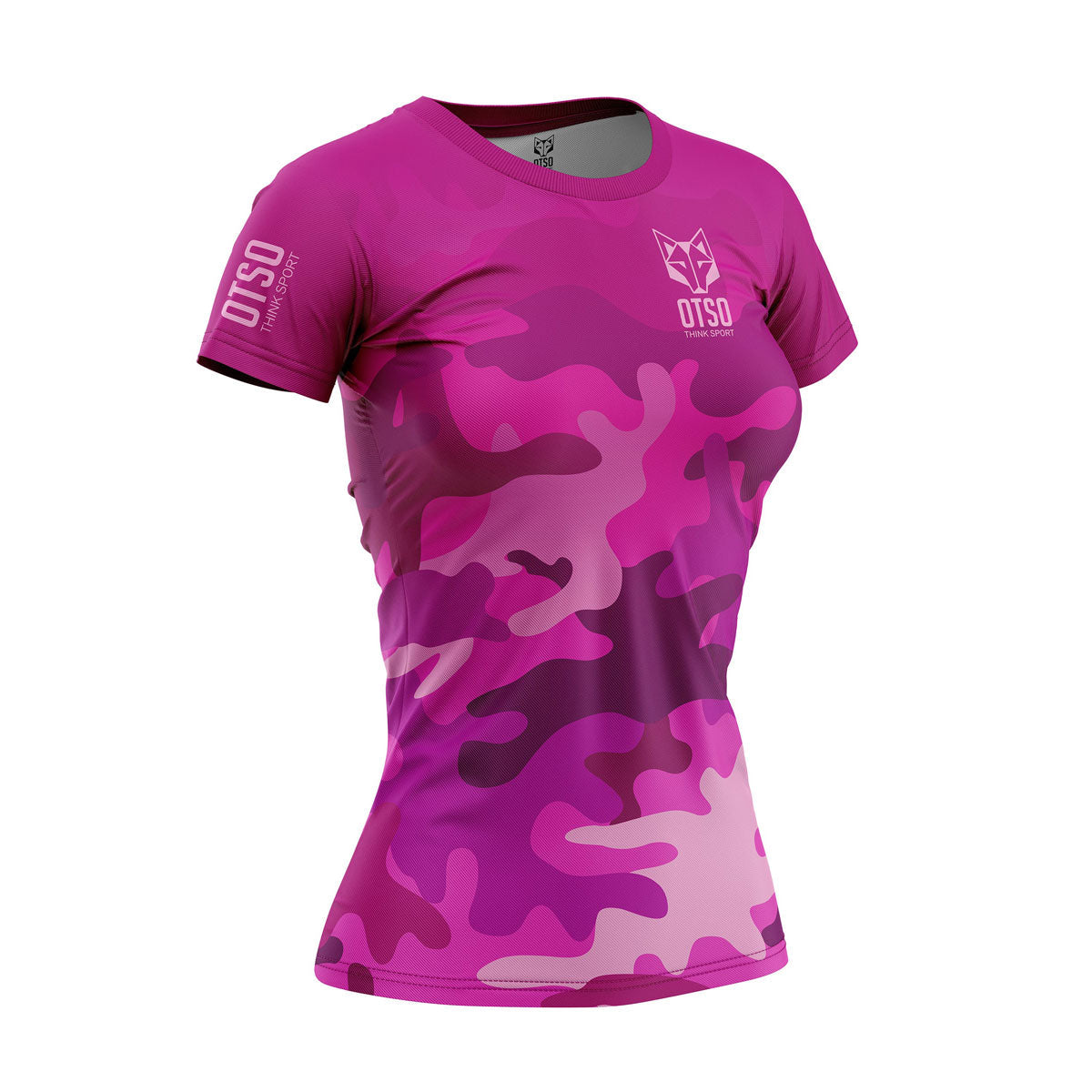 T-shirt Femme manches courtes - Camo Pink
