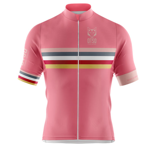 Maillot vélo Homme - Stripes Coral Pink (Outlet)